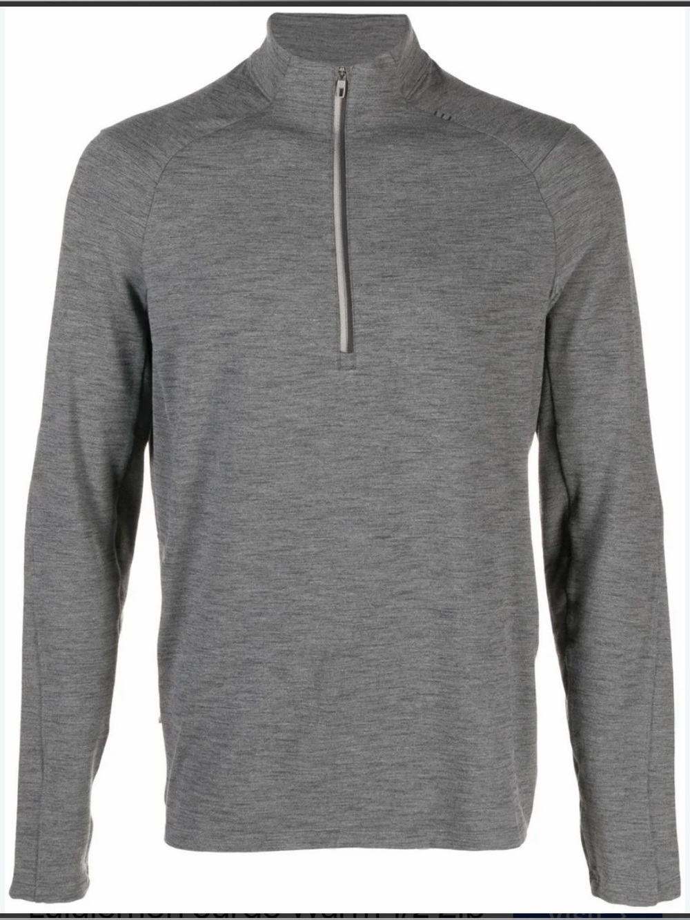 lululemon athletica Surge Warm Men's Heather Gray Half-Zip Pullover